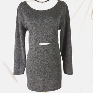 Wild Fable L/XL sweater dress with cut out , see measurements for Fit NEW Gray
